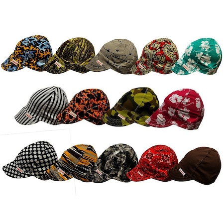 Comeaux Caps Welder's Cap; 1000 Series, 7-3/4 in., Single Sided In Assorted Designs 10734
